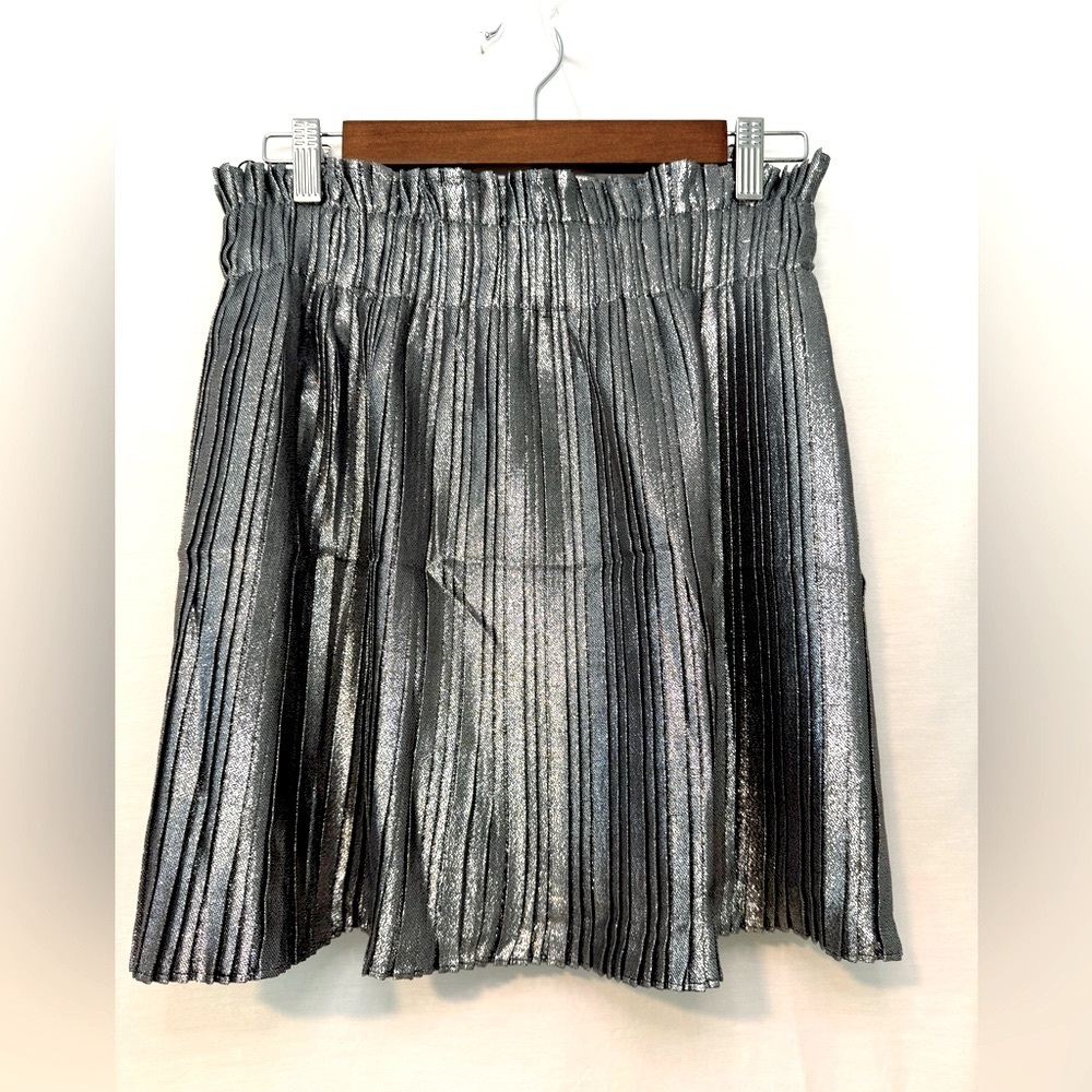 Zara Shimmering Silver Mini Skirt